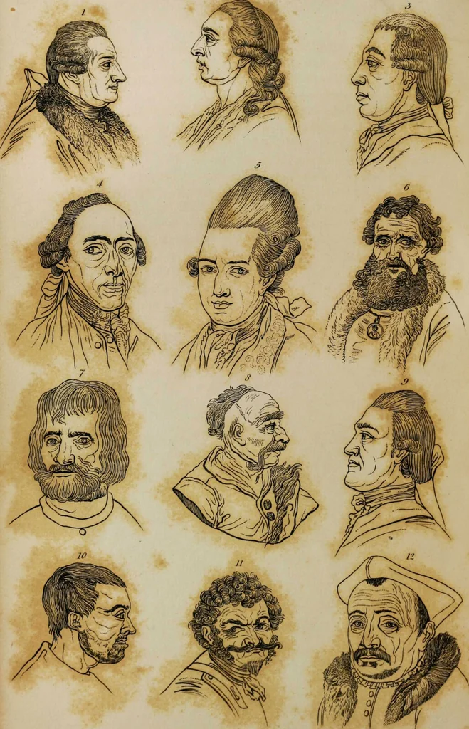 An illustration from Essays on physiognomy / tr. from the German of John Caspar Lavater, by Thomas Holcroft. Also one hundred physiognomical rules, taken from a posthumous work by J.C. Lavater; and a memoir of the author., 1853, leaf 651