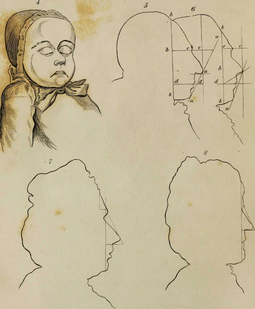 An illustration from Essays on physiognomy / tr. from the German of John Caspar Lavater, by Thomas Holcroft. Also one hundred physiognomical rules, taken from a posthumous work by J.C. Lavater; and a memoir of the author., 1853, leaf 681