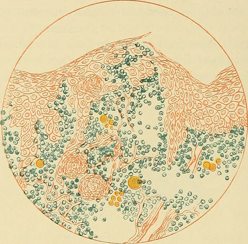 An illustration from Diseases of the nose and throat / by J. Price-Brown ; ill. with 159 engravings, including 6 full-page color-plates and 9 color-cuts in the text, many of them original., 1900, leaf 322