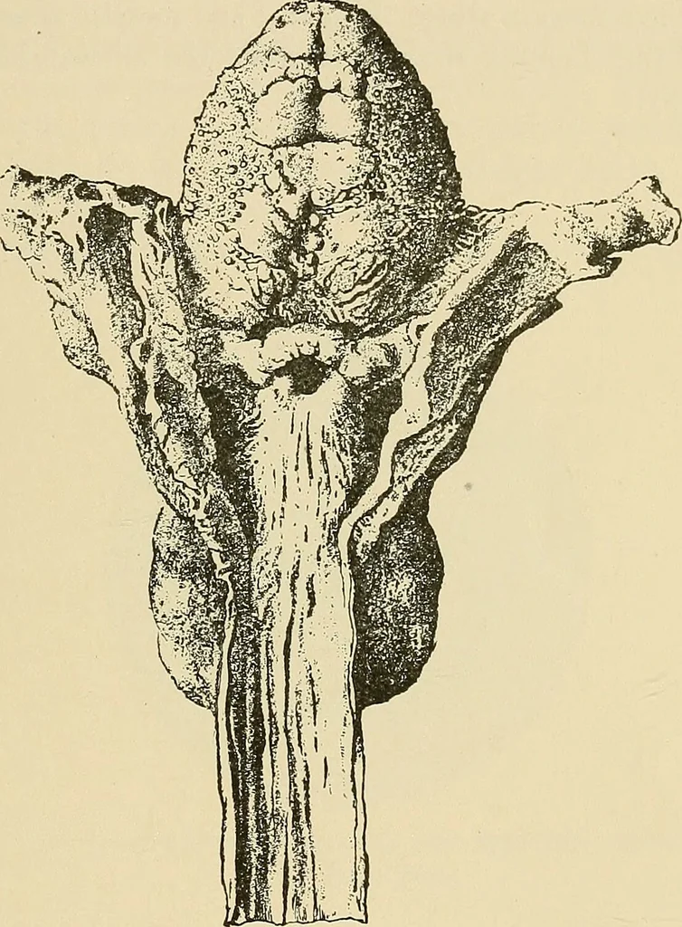 An illustration from Diseases of the nose and throat / by J. Price-Brown ; ill. with 159 engravings, including 6 full-page color-plates and 9 color-cuts in the text, many of them original., 1900, leaf 437