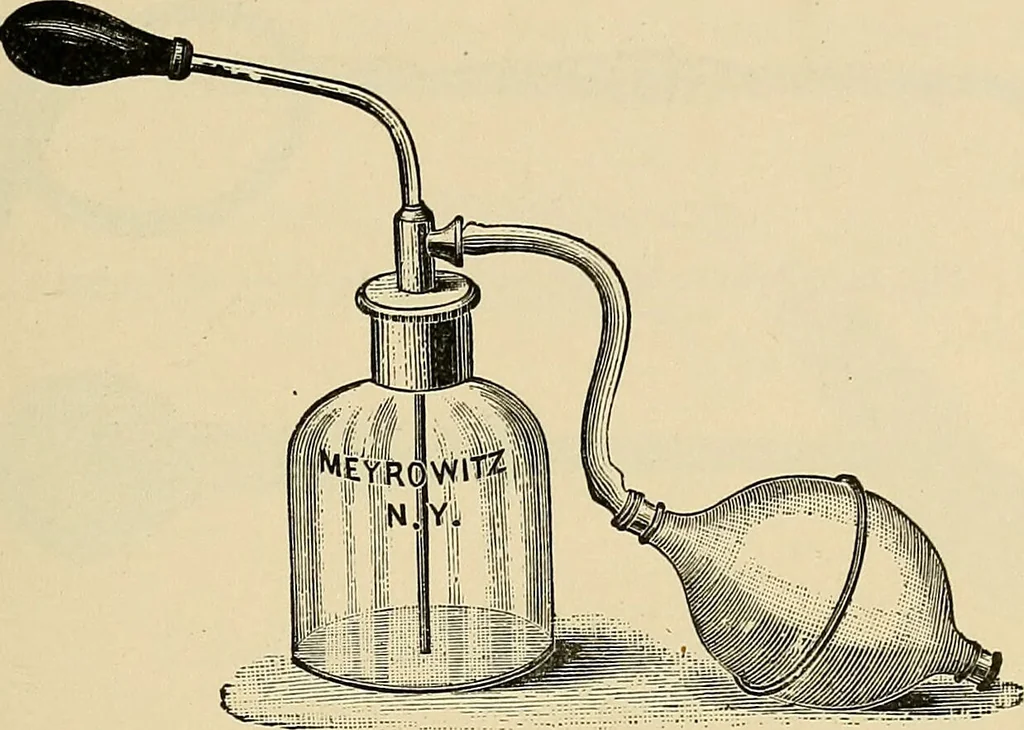 An illustration from Diseases of the nose and throat / by J. Price-Brown ; ill. with 159 engravings, including 6 full-page color-plates and 9 color-cuts in the text, many of them original., 1900, leaf 47