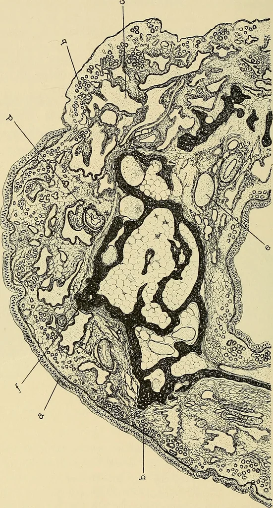 An illustration from Diseases of the nose and throat / by J. Price-Brown ; ill. with 159 engravings, including 6 full-page color-plates and 9 color-cuts in the text, many of them original., 1900, leaf 70
