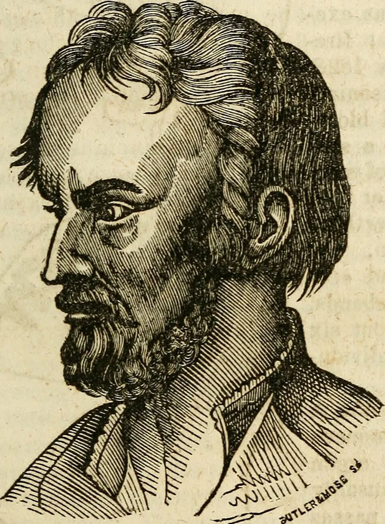 An illustration from Elements of phrenology / By George Combe. From the fifth Edinburgh improved and enlarged edition. With illustrations., 1846, leaf 51