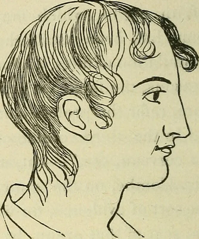 An illustration from Lectures on phrenology / By George Combe, Esq. With notes, an introductory essay, and a historical sketch by Andrew Boardman, M.D., 1895, leaf 32