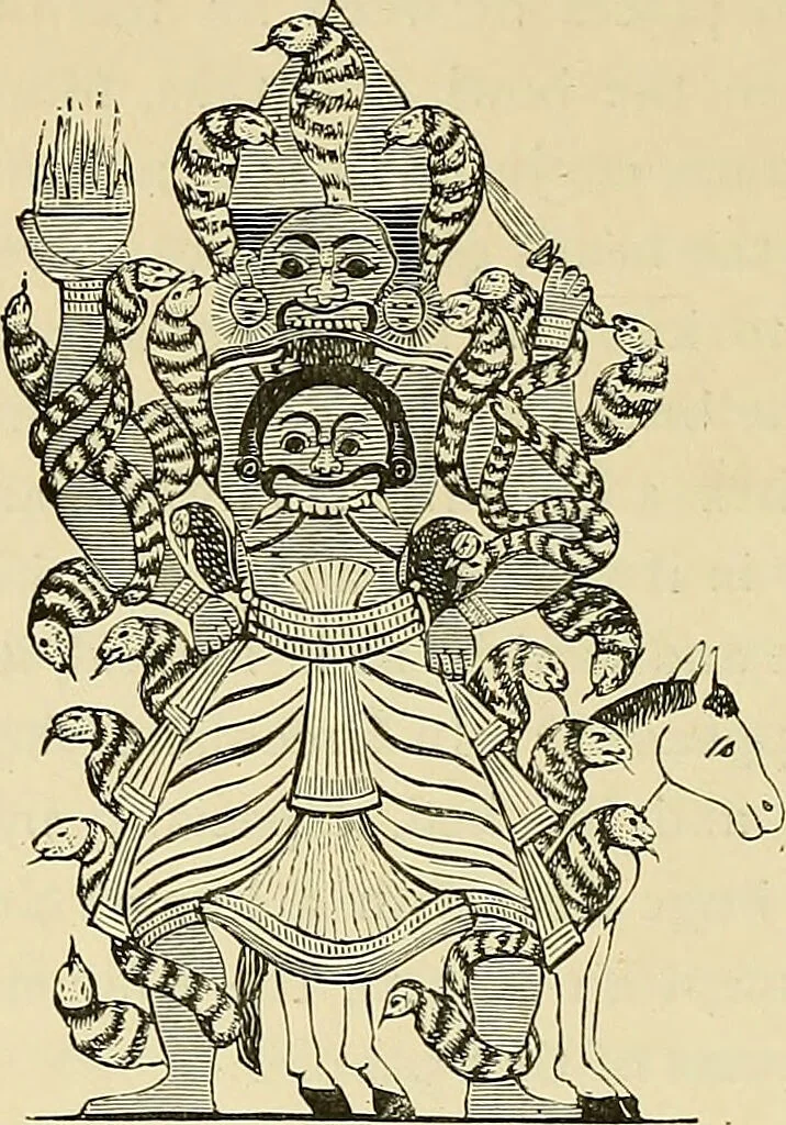 An illustration from Demonology and devil-lore / by Moncure Daniel Conway., 1879, leaf 170