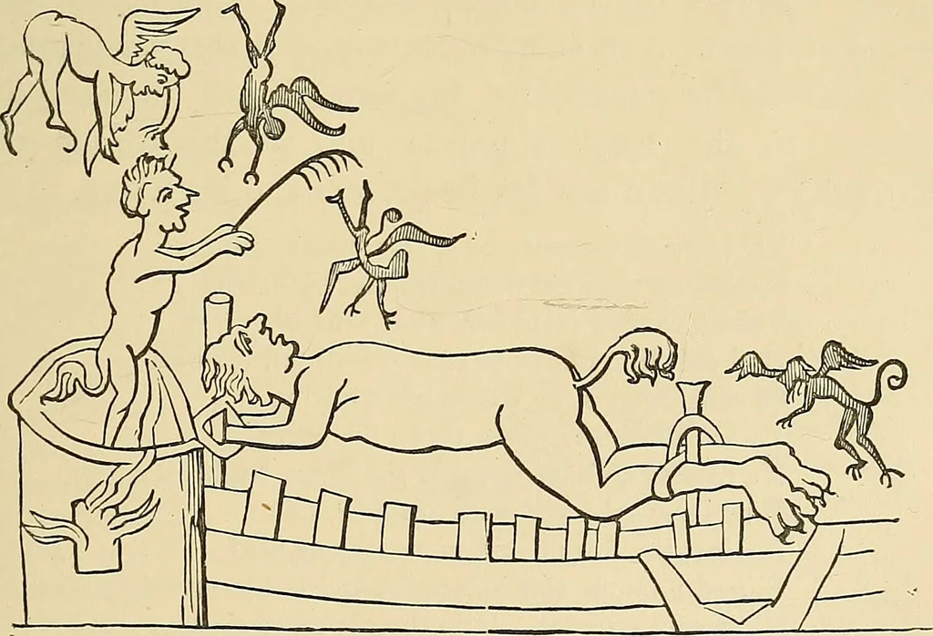 An illustration from Demonology and devil-lore / by Moncure Daniel Conway., 1879, leaf 141
