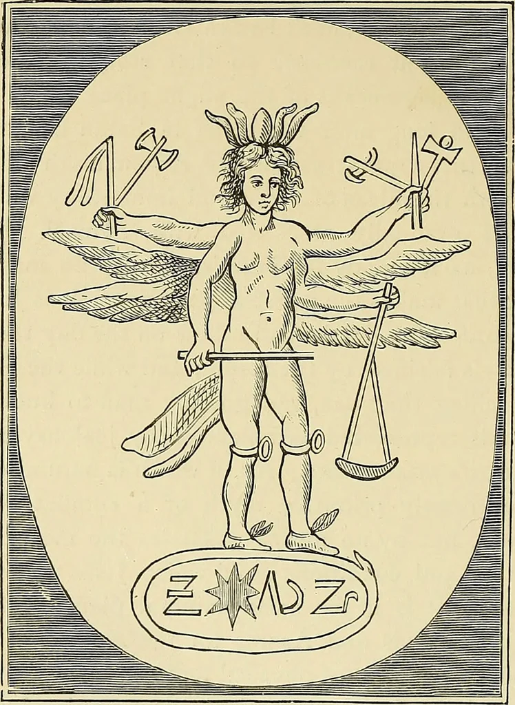 An illustration from Demonology and devil-lore / by Moncure Daniel Conway., 1879, leaf 184