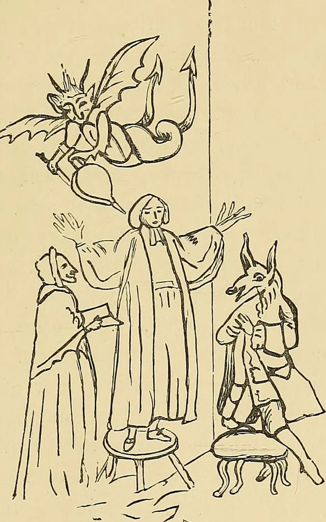 An illustration from Demonology and devil-lore / by Moncure Daniel Conway., 1879, leaf 415