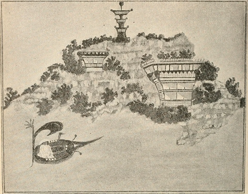 An illustration from Des Indes la plane Mars : ude sur un cas de somnambulisme avec glossolalie / par Th. Flournoy., 1900, leaf 180