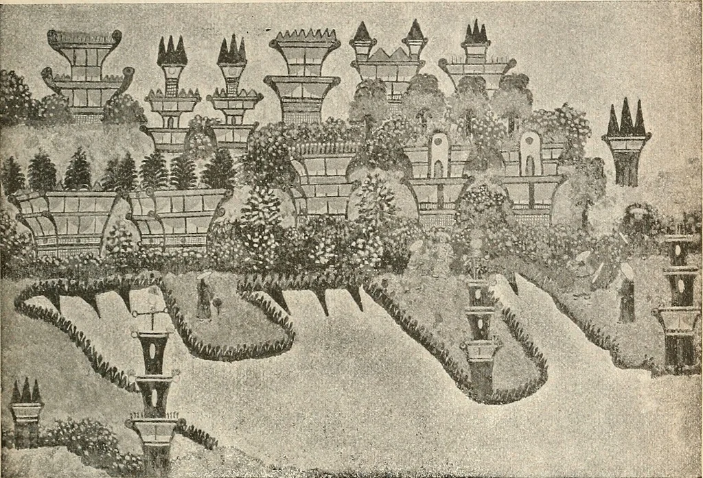 An illustration from Des Indes la plane Mars : ude sur un cas de somnambulisme avec glossolalie / par Th. Flournoy., 1900, leaf 181