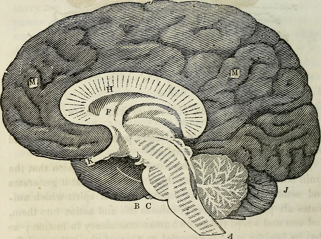 An illustration from Physiology, animal and mental: applied to the preservation and restoration of health of body and power of mind / by O.S. Fowler., 1847, leaf 262