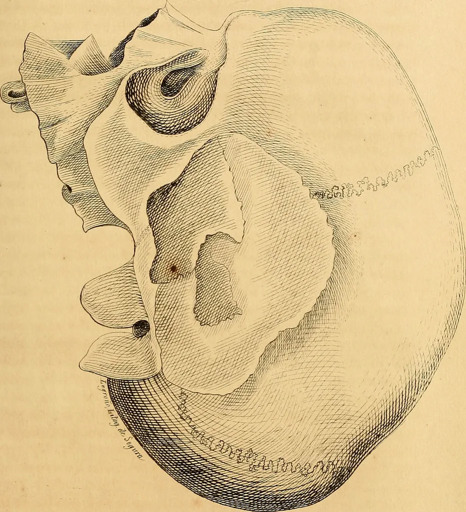 An illustration from Arte de conocer á los hombres por medio de su esterior, segun resulta de los estudios frenologicos y fisionomicos : Obra util á todos en general, y en particular á los maestros de primera educacion, á los padres de familia, confesores, jueces, directores de establecimientos piadosos, &c. &c. Adornada con laminas litografiadas / Por Antero Gomez., 1849, leaf 113