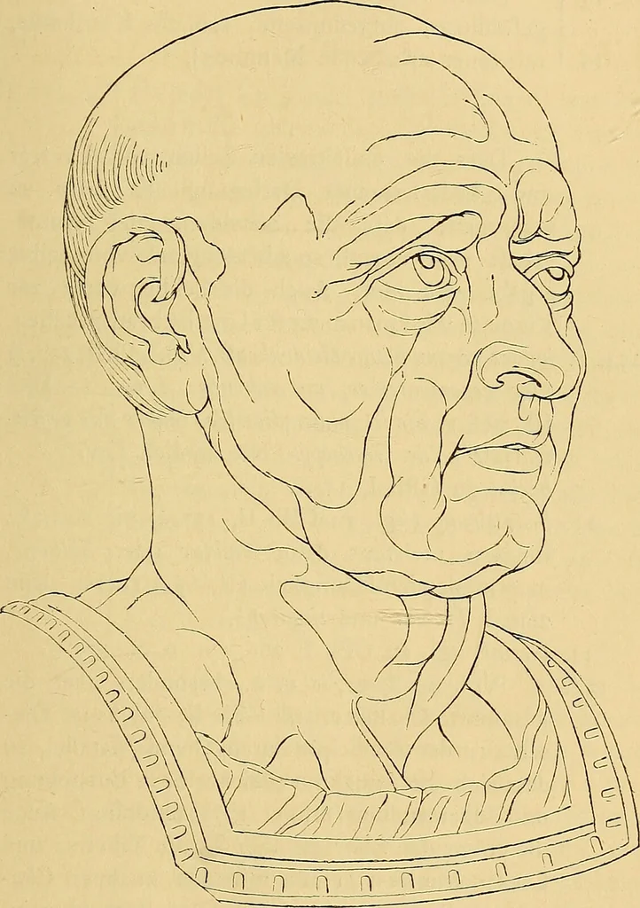An illustration from Goethes Anteil an Lavaters Physiognomischen Fragmenten / von Eduard von der Hellen., 1888, leaf 197