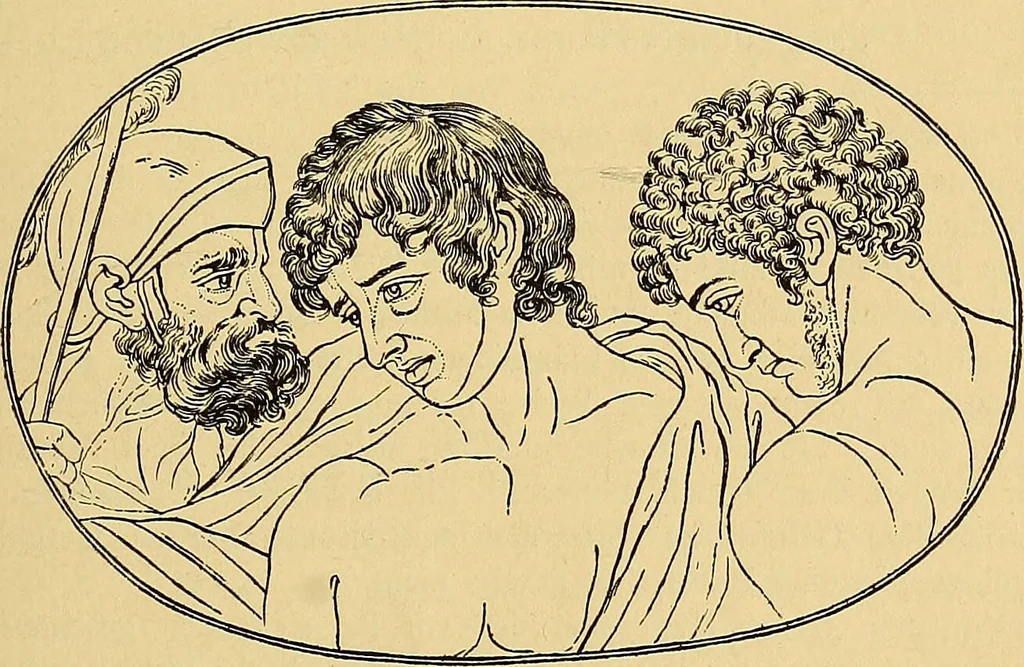 An illustration from Goethes Anteil an Lavaters Physiognomischen Fragmenten / von Eduard von der Hellen., 1888, leaf 73