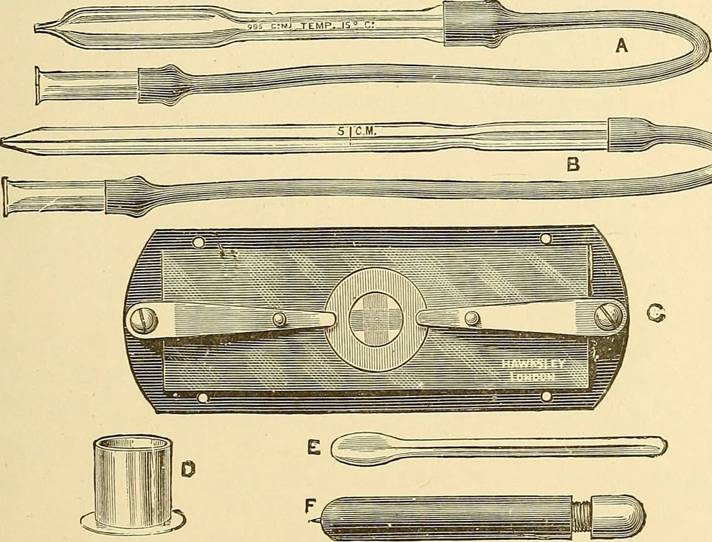An illustration from Clinical diagnosis : the bacteriological, chemical, and microscopical evidence of disease / by Rudolf v. Jaksch ; tr. from the 3rd German ed. and enlarged by James Cagney ; with numerous illustrations (partly in colours)., 1893, leaf 41
