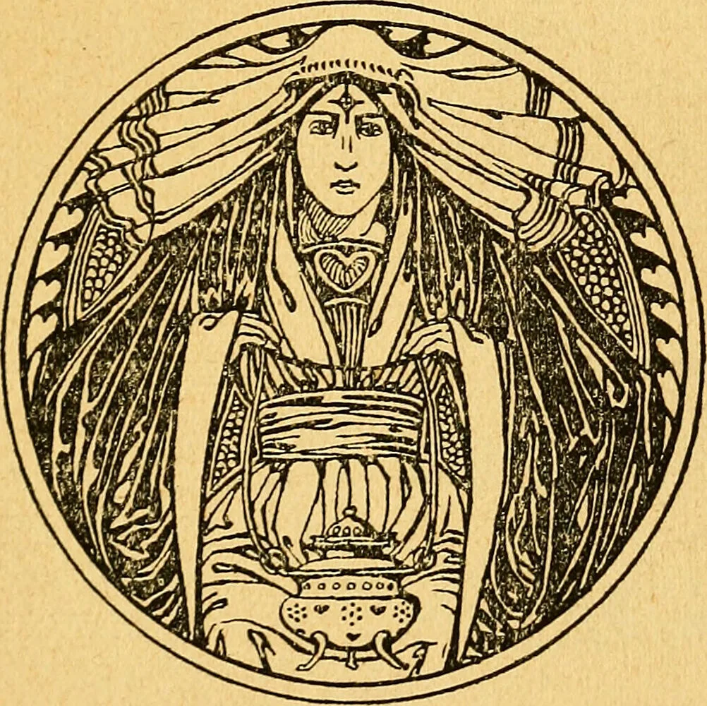 An illustration from The book of dreams and ghosts / by Andrew Lang., 1897, leaf 9