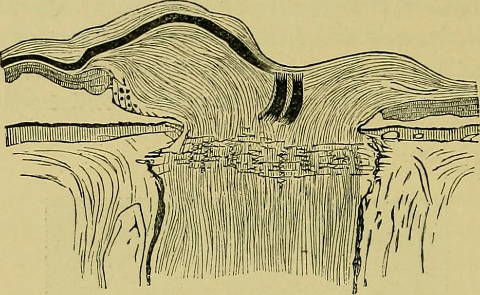 An illustration from Diseases of the eye / by Edward Nettleship ; with a supplement on examinations for color-blindness and acuity of vision and hearing, by William Thomson ; with 5 colored plates and 192 engravings., 1900, leaf 268