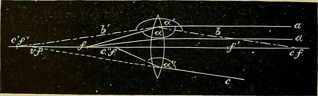 An illustration from Diseases of the eye / by Edward Nettleship ; with a supplement on examinations for color-blindness and acuity of vision and hearing, by William Thomson ; with 5 colored plates and 192 engravings., 1900, leaf 28