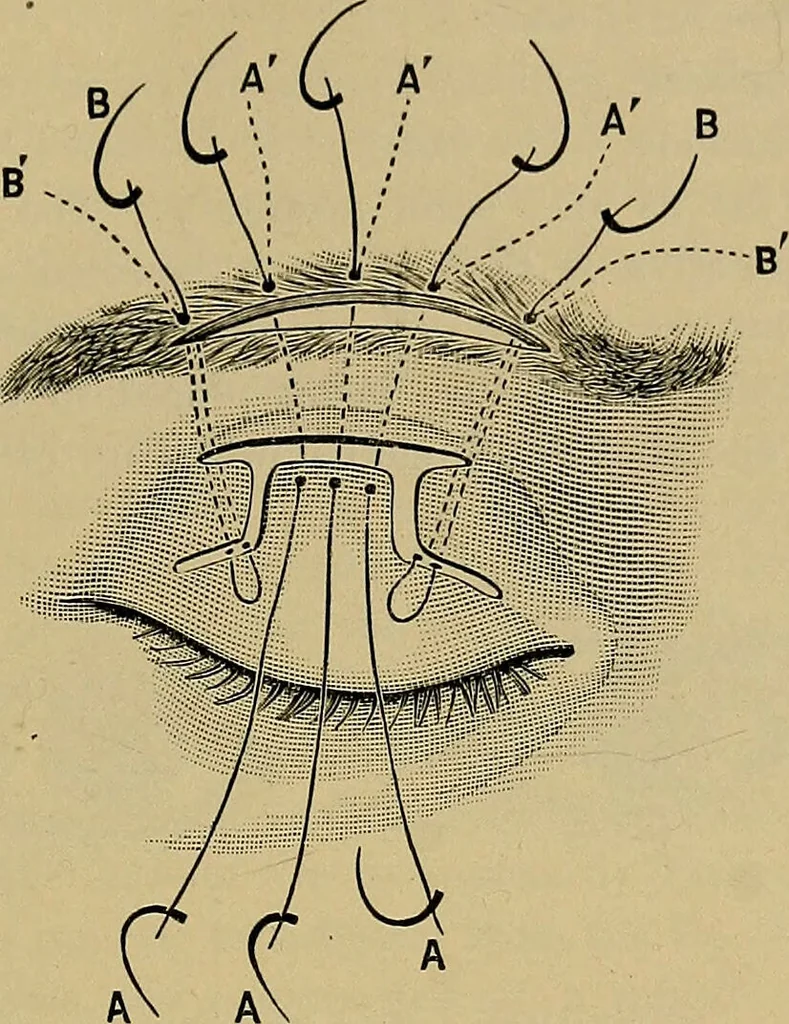 An illustration from Diseases of the eye / by Edward Nettleship ; with a supplement on examinations for color-blindness and acuity of vision and hearing, by William Thomson ; with 5 colored plates and 192 engravings., 1900, leaf 415