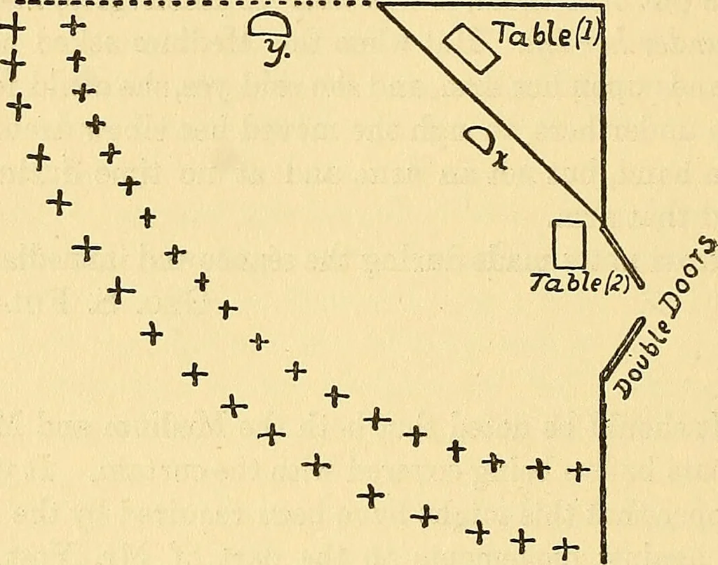 An illustration from Preliminary report of the Commission appointed by the University of Pennsylvania to investigate modern spiritualism : in accordance with the request of the late Henry Seybert., 1887, leaf 94