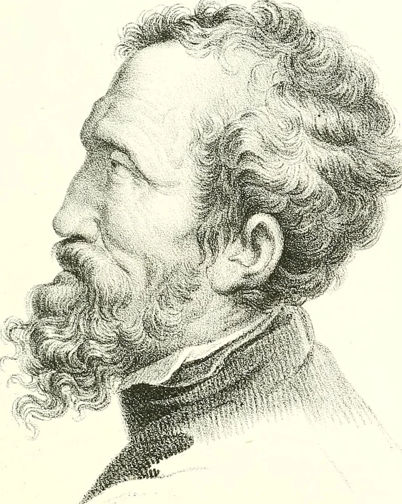 An illustration from Grundzüge der Phrenologie, oder, Anleitung zum Studium dieser Wissenschaft : mit Berücksichtigung der neueren Forschungen auf dem Gebiete der Physiologie und Psychologie / von R.R. Noel., 1847, leaf 619