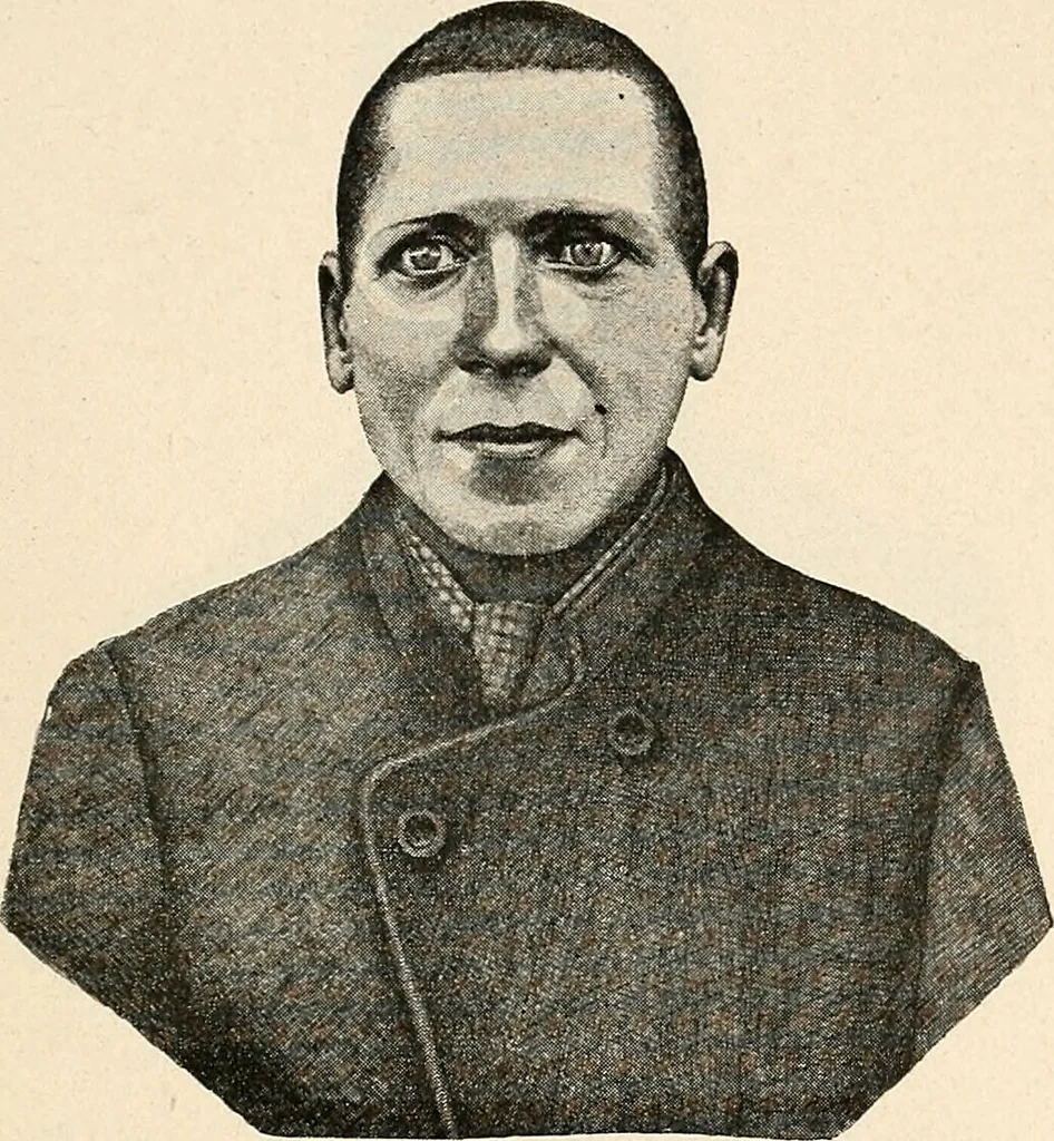 An illustration from Les criminels : ude concernant 859 condamn / par le Dr. Charles Perrier., 1900, leaf 415