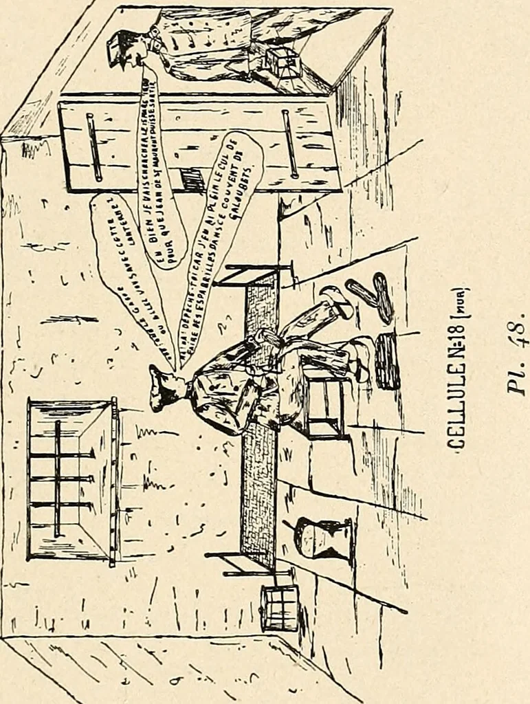An illustration from Les criminels : ude concernant 859 condamn / par le Dr. Charles Perrier., 1900, leaf 465