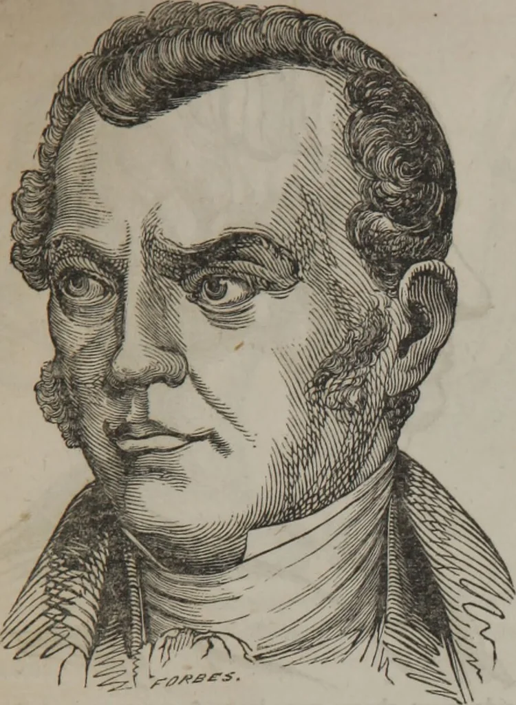An illustration from Synopsis of phrenology and physiology : comprising a condensed description of the functions of the body and mind : also, indicating the relative development of these organs as applied to the person examined : with references to Fowler's phrenology, also, the additional improvements and discoveries made by the aid of magnetism and neurology / by L.N. Fowler., 1846, leaf 23