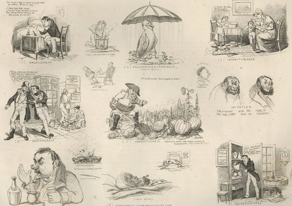 An illustration from Phrenology exemplified and illustrated, with upwards of forty etchings / by D.C. Johnston., 1837, leaf 24