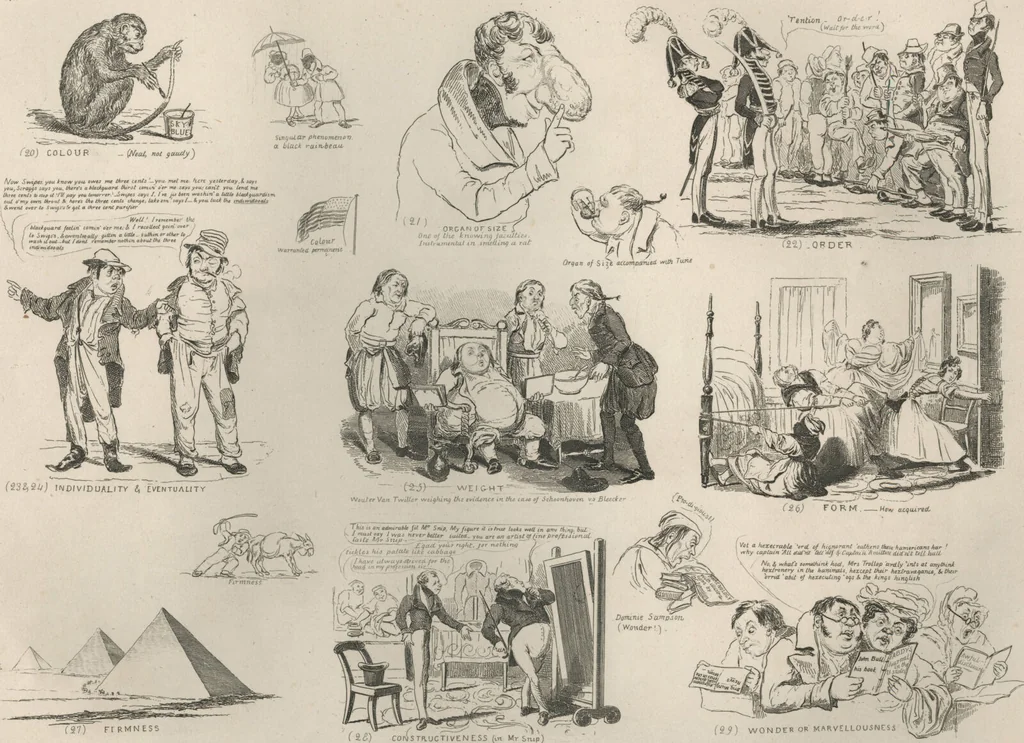 An illustration from Phrenology exemplified and illustrated, with upwards of forty etchings / by D.C. Johnston., 1837, leaf 28