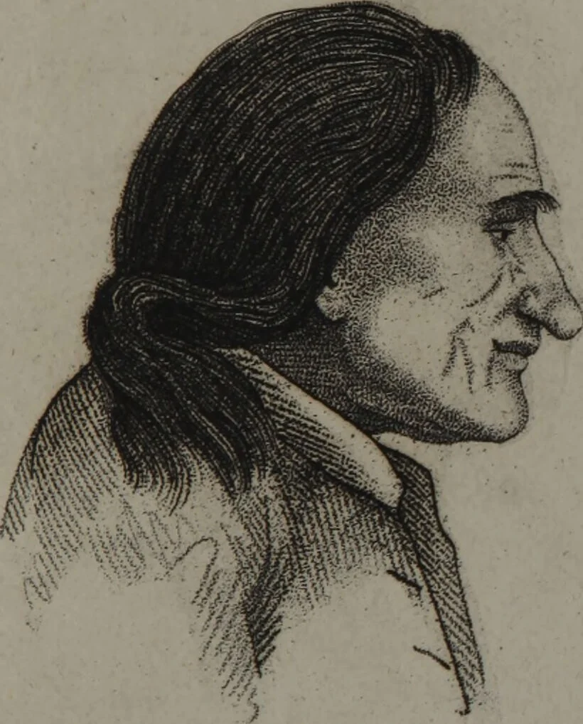 An illustration from The pocket Lavater, or, The science of physiognomy : to which is added, An inquiry into the analogy existing between brute and human physiognomy, from the Italian of Porta., 1832, leaf 53