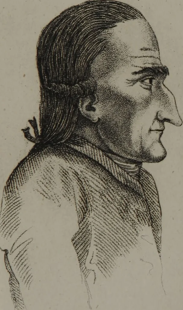 An illustration from The pocket Lavater, or, The science of physiognomy : to which is added, An inquiry into the analogy existing between brute and human physiognomy, from the Italian of Porta., 1832, leaf 93