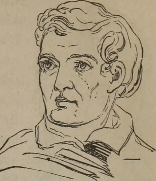An illustration from Outlines of a new system of physiognomy : illustrated by numerous engravings indicating the location of the signs of the different mental faculties / by J.W. Redfield., 1849, leaf 25