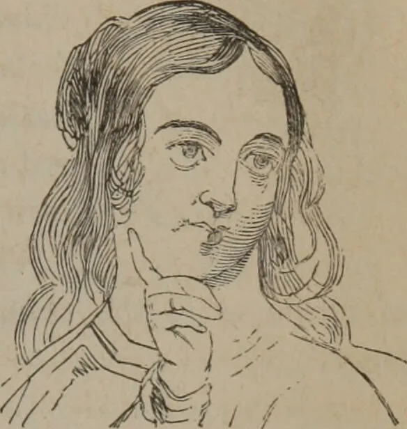 An illustration from Outlines of a new system of physiognomy : illustrated by numerous engravings indicating the location of the signs of the different mental faculties / by J.W. Redfield., 1849, leaf 27