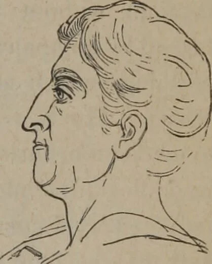 An illustration from Outlines of a new system of physiognomy : illustrated by numerous engravings indicating the location of the signs of the different mental faculties / by J.W. Redfield., 1849, leaf 29