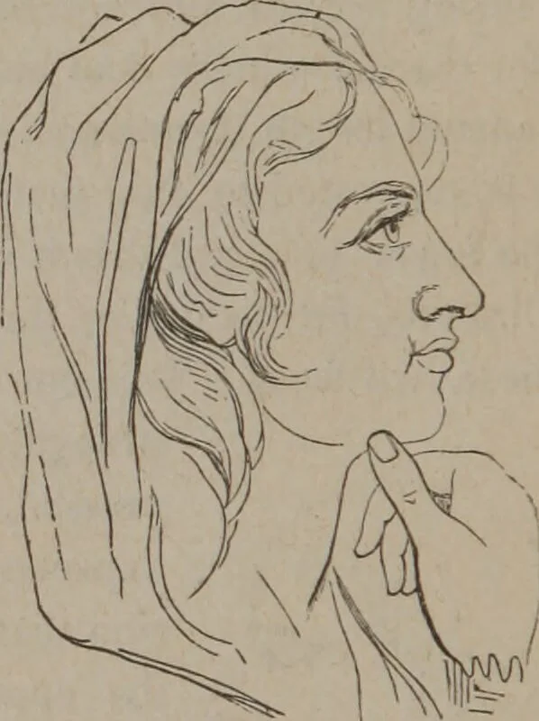 An illustration from Outlines of a new system of physiognomy : illustrated by numerous engravings indicating the location of the signs of the different mental faculties / by J.W. Redfield., 1849, leaf 30