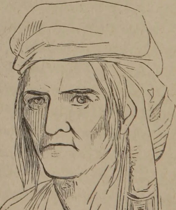 An illustration from Outlines of a new system of physiognomy : illustrated by numerous engravings indicating the location of the signs of the different mental faculties / by J.W. Redfield., 1849, leaf 36