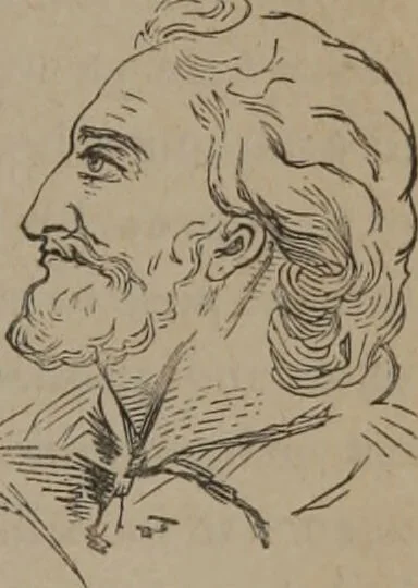 An illustration from Outlines of a new system of physiognomy : illustrated by numerous engravings indicating the location of the signs of the different mental faculties / by J.W. Redfield., 1849, leaf 45