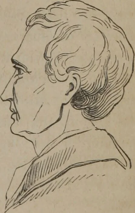 An illustration from Outlines of a new system of physiognomy : illustrated by numerous engravings indicating the location of the signs of the different mental faculties / by J.W. Redfield., 1849, leaf 57