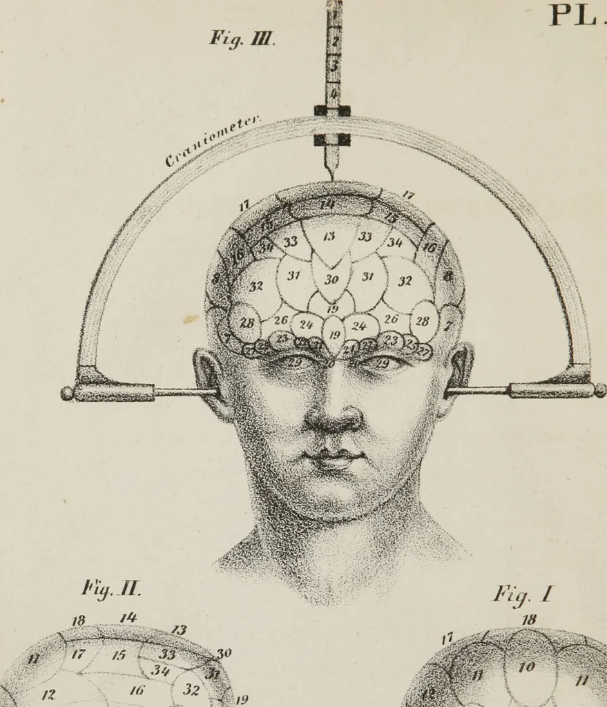 An illustration from An examination of phrenology : in two lectures : delivered to the students of the Columbian College, District of Columbia, February, 1837 / by Thomas Sewall., 1837, leaf 4