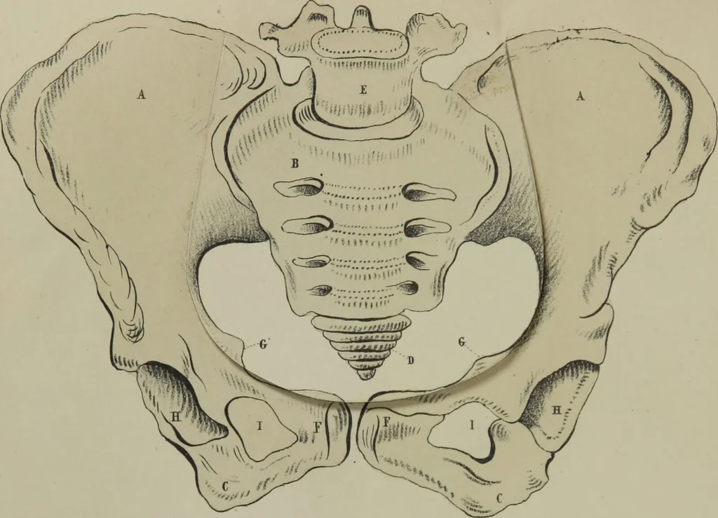 An illustration from Obstetric tables : comprising graphic illustrations, with descriptions and practical remarks : exhibiting on dissected plates many important subjects in midwifery / by G. Spratt., 1848, leaf 72