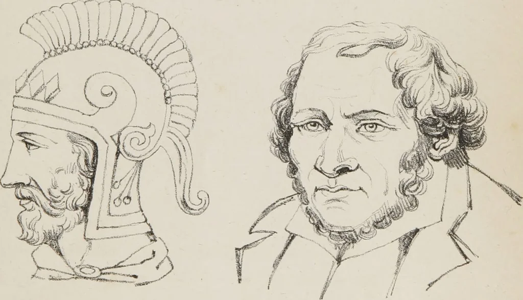 An illustration from Phrenology, in connexion with the study of physiognomy : illustration of characters / by J.G. Spurzheim., 1833, leaf 207