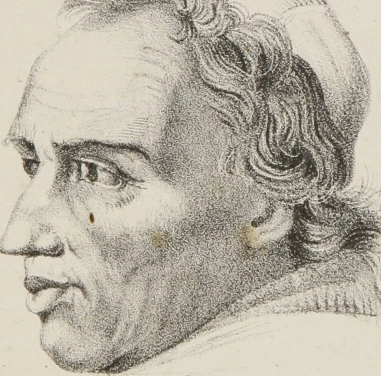 An illustration from Phrenology, in connexion with the study of physiognomy : illustration of characters / by J.G. Spurzheim., 1833, leaf 297