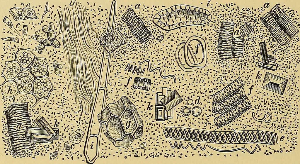An illustration from Diagnostic methods, chemical, bacteriological and microscopical : a text-book for students and practitioners / by Ralph W. Webster ; with 37 colored plates and 164 other illustrations., 1909, leaf 142