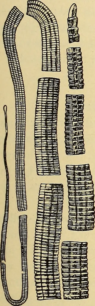 An illustration from Diagnostic methods, chemical, bacteriological and microscopical : a text-book for students and practitioners / by Ralph W. Webster ; with 37 colored plates and 164 other illustrations., 1909, leaf 185