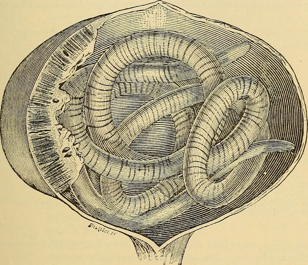 An illustration from Diagnostic methods, chemical, bacteriological and microscopical : a text-book for students and practitioners / by Ralph W. Webster ; with 37 colored plates and 164 other illustrations., 1909, leaf 203