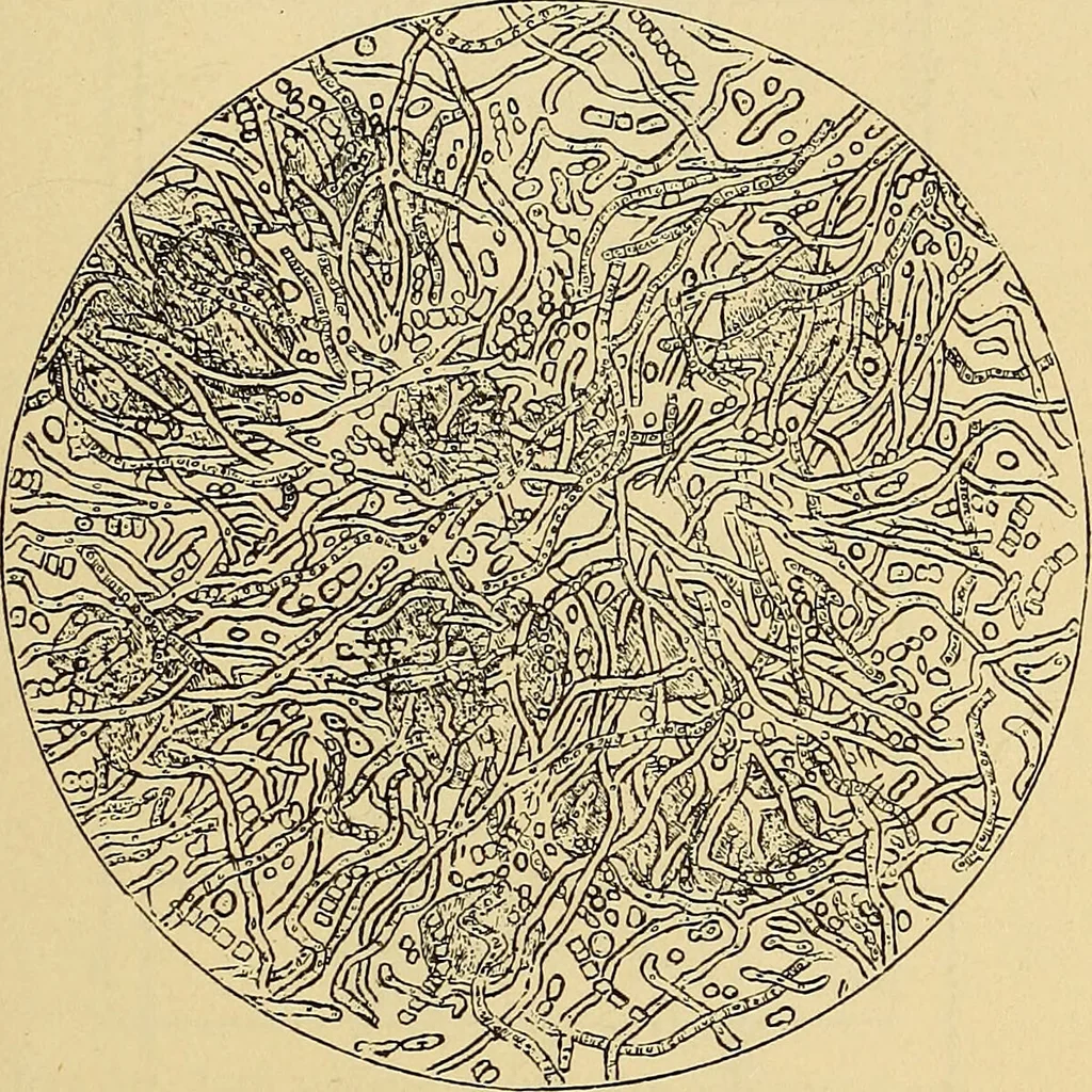 An illustration from Diagnostic methods, chemical, bacteriological and microscopical : a text-book for students and practitioners / by Ralph W. Webster ; with 37 colored plates and 164 other illustrations., 1909, leaf 209