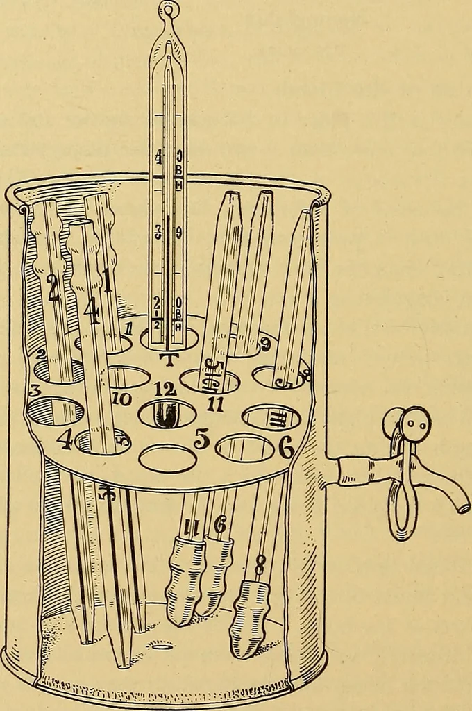 An illustration from Diagnostic methods, chemical, bacteriological and microscopical : a text-book for students and practitioners / by Ralph W. Webster ; with 37 colored plates and 164 other illustrations., 1909, leaf 454