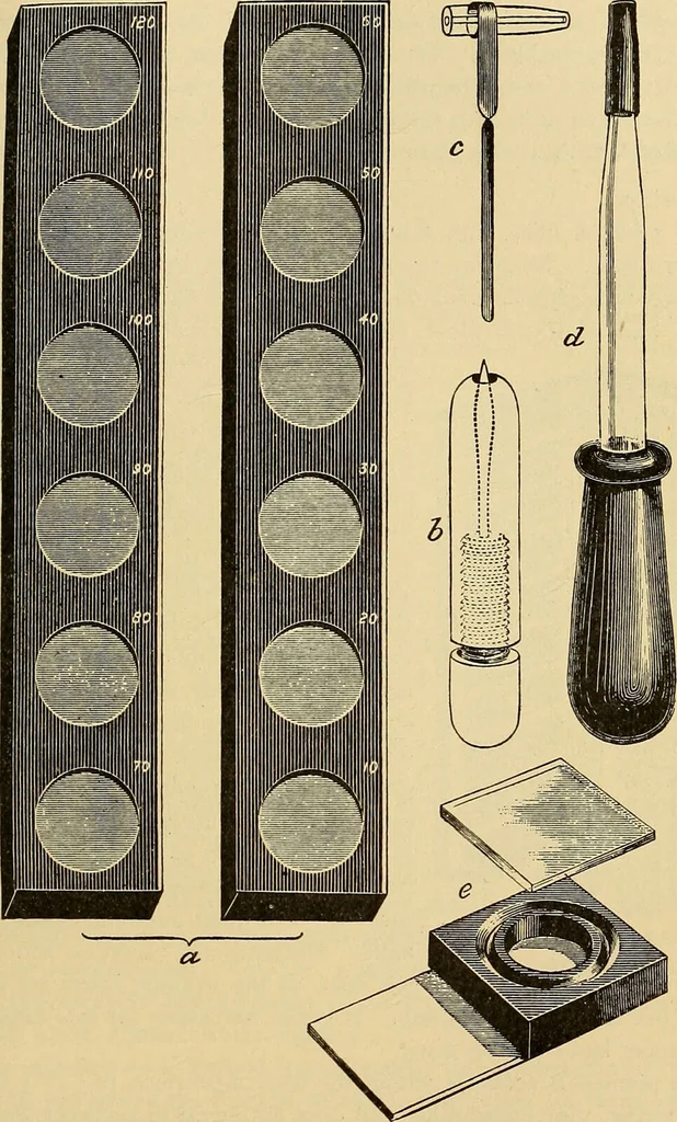 An illustration from Diagnostic methods, chemical, bacteriological and microscopical : a text-book for students and practitioners / by Ralph W. Webster ; with 37 colored plates and 164 other illustrations., 1909, leaf 479