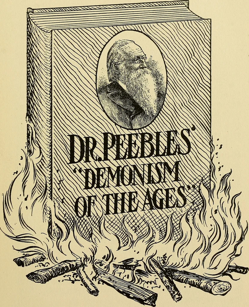 An illustration from The demonism of the ages : spirit obsessions so common in spiritism, oriental and occidental occultism / by J. M. Peebles., 1904, leaf 25